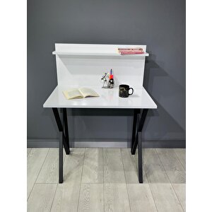 Maya Raflı Çalışma Masası Beyaz 82 Cm