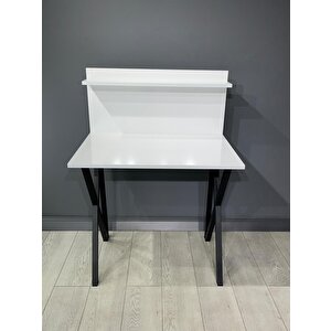 Maya Raflı Çalışma Masası Beyaz 82 Cm