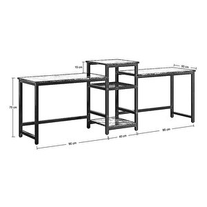 Duodesk 2 Kişilik Çalışma Masası Antrasit