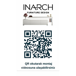 Beliz Modern LED Işıklı 3 Kapaklı, Raflı TV Sehpası – 192 cm, Ahşap Siyah