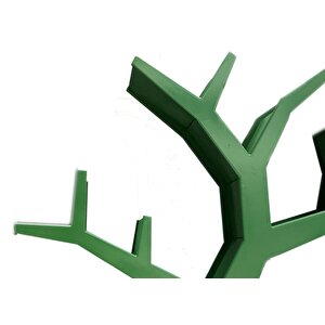 Kitaplık 18144 Ahşap Ağaç Dali Tek Parça Mdf Parlak Yeşi̇l Lake Boya El Yapım