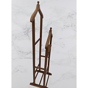 Dilsiz Uşak 13929 Çi̇ft Tepe Model Parlak Ceviz Natüre Renk Askılık Kayın El Yapım