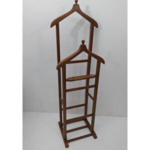 Dilsiz Uşak 13929 Çi̇ft Tepe Model Parlak Ceviz Natüre Renk Askılık Kayın El Yapım