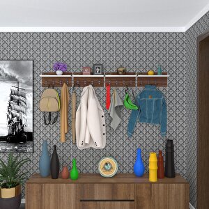 Elbise Askılığı Karayemiş4 Cvz 26*152*12 Vestiyer Portmanto Askı Askılık 16 Adet Askı
