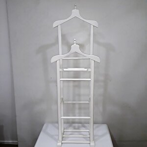 Dilsiz Uşak 13930 Ahşap Gürgen Çift Tepe Beyaz Lake Askılık Kayın Demonte El Yapı