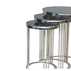 Brc Zigon C Model 3lü Siyah Temper Cam Metal Transmisyon Krom Renk Kaplam El Yapı