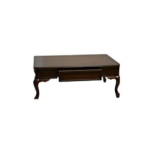 Orta Sehpa 18524 Klasik Model Kayın Aslan Ayak Mdf Tabla Ceviz Natüre El Yapım