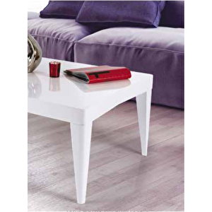 Orta Sehpa Osm 11806 Kelebek Klasik Model Parlak Beyaz Kayın Retro Ayak  El Yapı