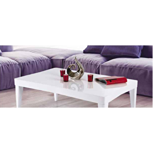 Orta Sehpa Osm 11806 Kelebek Klasik Model Parlak Beyaz Kayın Retro Ayak  El Yapı