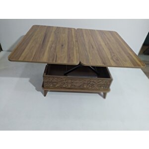 Akıllı Sihirli 17250 Sehpa Fonksiyonel Masa Orta Sehpa Hard Suntalem Ceviz Renk