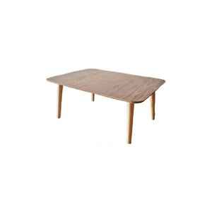 Orta Sehpa 18523 Retro Model Ahşap Kayın Ayak Mdf Ham Soft Çizgi Tabla El Yapım