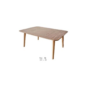 Orta Sehpa 18523 Retro Model Ahşap Kayın Ayak Mdf Ham Soft Çizgi Tabla El Yapım