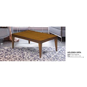 Orta Sehpa Osm 11805 Kelebek Klasik Model Parlak Ceviz Kayın Retro Ayak El Yapı