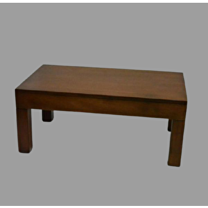 Orta Sehpa 17782 Klasik Model Ahşap Kutu Küt Ayak Mdf Ceviz Natüre Tabla El Yapım