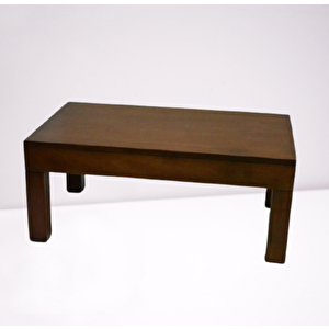 Orta Sehpa 17782 Klasik Model Ahşap Kutu Küt Ayak Mdf Ceviz Natüre Tabla El Yapım