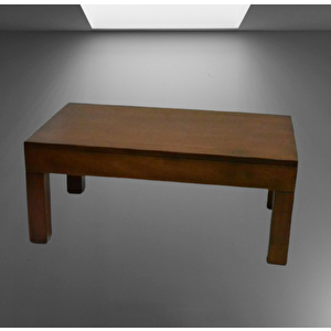 Orta Sehpa 17782 Klasik Model Ahşap Kutu Küt Ayak Mdf Ceviz Natüre Tabla El Yapım