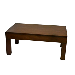 Orta Sehpa 17782 Klasik Model Ahşap Kutu Küt Ayak Mdf Ceviz Natüre Tabla El Yapım