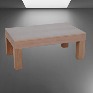 Orta Sehpa 17783 Küt Klasik Model Ahşap Küt Ayak Mdf Ham Natüre Tabla El Yapım