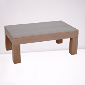 Orta Sehpa 17783 Küt Klasik Model Ahşap Küt Ayak Mdf Ham Natüre Tabla El Yapım