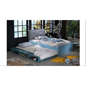 Karyola-yavrulu Karyola 14500 Urlu Mi̇x Sari İnovasyon Model Raf Detay Mavi̇ - Gri̇ Kombin