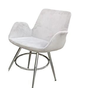 Sandalye14179 Maki̇ Kollu Beya Dökme Sünger Metal Nikelaj Babyfac Kumaş El Yapım