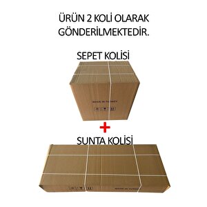 Bronz 2 Büyük 2 Küçük Sepetli Oyuncak Dolabı Çok Amaçlı Mutfak Kiler Dolabı Pembe