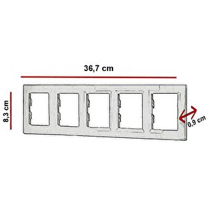 Schneider Asfora Krem 5'li Yatay Çerçeve