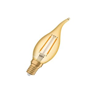 Vintage 2,5w (22w) Kıvrımlı Rustik Led Mum Ampul - Sarı Dekoratif Lamba