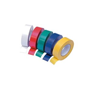 Şahnet Renkli Elektrik Bandı İzole Bant - 10 Adet Pvc İzolasyon Bandı
