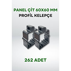Panel Çit 60x60 MM Profil Kelepçe (262 Adet) - Antrasit Gri Antrasit Gri