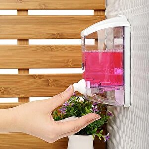 Tp-193 Hazneli Sıvı Sabunluk - Sıvı Sabun Dispenseri - Şampuan Aparatı - 400 Ml. - Şeffaf