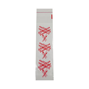 Çatal Kaşık Bıçak Poşeti - Afiyet Olsun Yazılı Baskılı - Şeffaf - 1 Kg. Lık 5 Paket