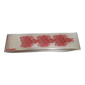 Çatal Kaşık Bıçak Poşeti - Afiyet Olsun Yazılı Baskılı - Şeffaf - 1 Kg. Lık 5 Paket