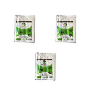 Doğanpack Şeffaf Naylon 2 Lik 23x36 Cm. Bakkaliye Poşeti Torbası - 1 Kg. - Ort. 190 Adet - 3 Paket