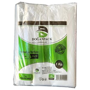 Doğanpack Şeffaf Naylon 2 Lik 23x36 Cm. Bakkaliye Poşeti Torbası - 1 Kg. - Ort. 190 Adet - 3 Paket