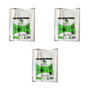 Doğanpack Şeffaf Naylon 3 Lük 25x42 Cm. Bakkaliye Poşeti Torbası - 3 Kg. - Ort. 420 Adet - 3 Paket