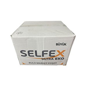 Selfex Şeffaf Market Poşet Torba - Hışır Atlet Poşet - Büyük Boy - 200 Adetlik 20 Rulo / Koli
