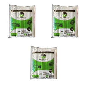 Doğanpack Şeffaf Naylon 1 Lik 20x30 Cm. Bakkaliye Poşeti Torbası - 3 Kg. - 3 Paket