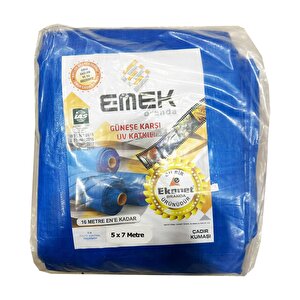 Emek Çadır Kumaşı Branda Tente Uv Güneşlik Gölgelik Koruma Yağmur Su Geçirmez - 5x7 Metre - 1 Paket