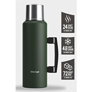4 Camp Klasik Vakumlu Kulplu Çelik Termos 1.5 Lt. Green St-206