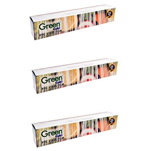 Green Pvc Streç Film Folyo - Gıdaya Uygun - 9 Mikron - 45 Cm. X 300 Metre - 3 Paket