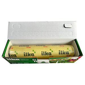İlka Şeffaf Mutfak Rulo Streç Film Folyo - 30 Cm. X 300 Metre - Gıdaya Uygun - 3 Paket