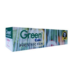 Green Pvc Streç Film Folyo - Gıdaya Uygun - 9 Mikron - 30 X 300 Metre - 5 Paket