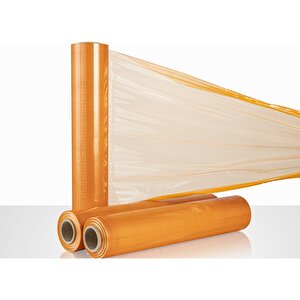 Palet Rulo Streç Film Folyo - Turuncu - 17 Mikron - 50 Cm. X 300 Metre - 3 Adet