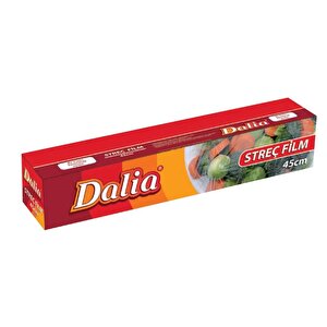 Dalia Şeffaf Mutfak Rulo Streç Film Folyo - 45 Cm. X 100 Metre - 8 Mikron - Gıdaya Uygun