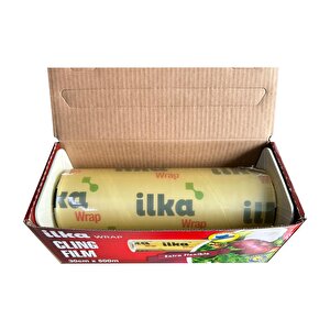 İlka Şeffaf Mutfak Rulo Streç Film Folyo - 30 Cm. X 500 Metre - Gıdaya Uygun - 1 Paket