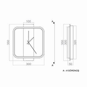 Sconce Led Duvar Aplik 30*30cm 22watt Gold
