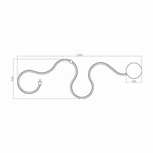 Snake Led Duvar Aplik 120 Cm 43watt