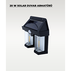 20w Sensörlü Solar Aplik 3200k (sarı Işık)