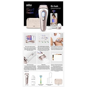 Braun Ipl Skin I·expert, Evde Tüy Alma, Ücretsiz Uygulama, Çanta, Gillette Venus, 3 Başlık, Pl7253